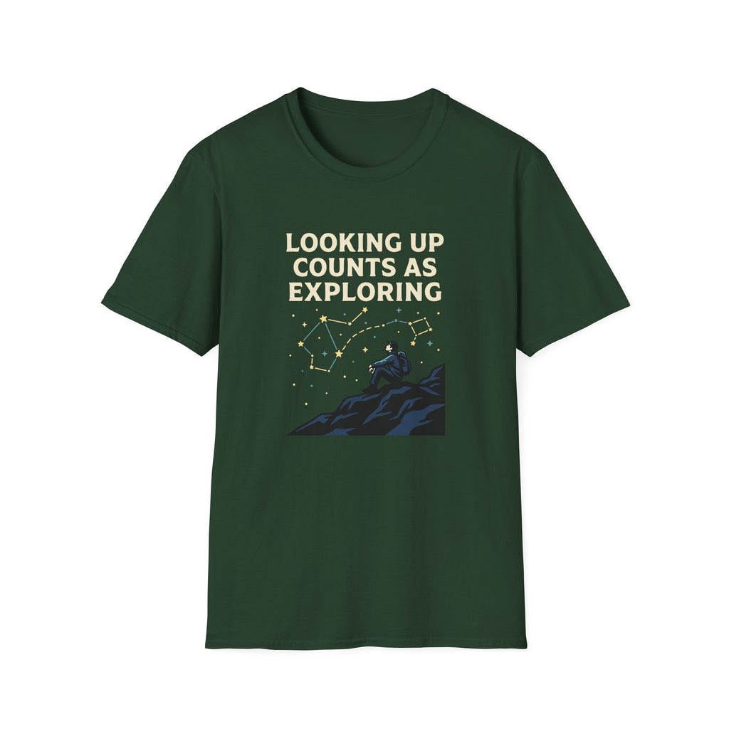 Looking Up Counts As Exploring T-Shirt